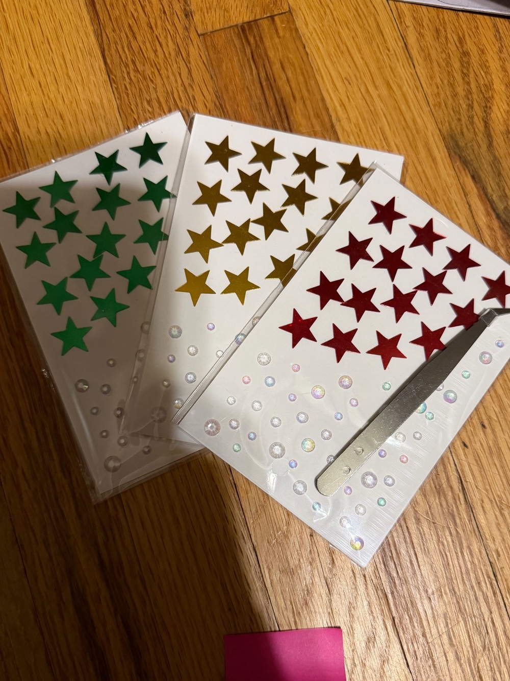Star Sticker Sheets Party Pack - Red, Gold, Green